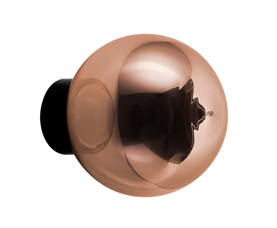 GLOBE-25-SURFACE-COPPER-ANGLED-SIDE-CAP-OFF Globe Surface by Tom Dixon, Globe Wall Lamp Tom Dixon