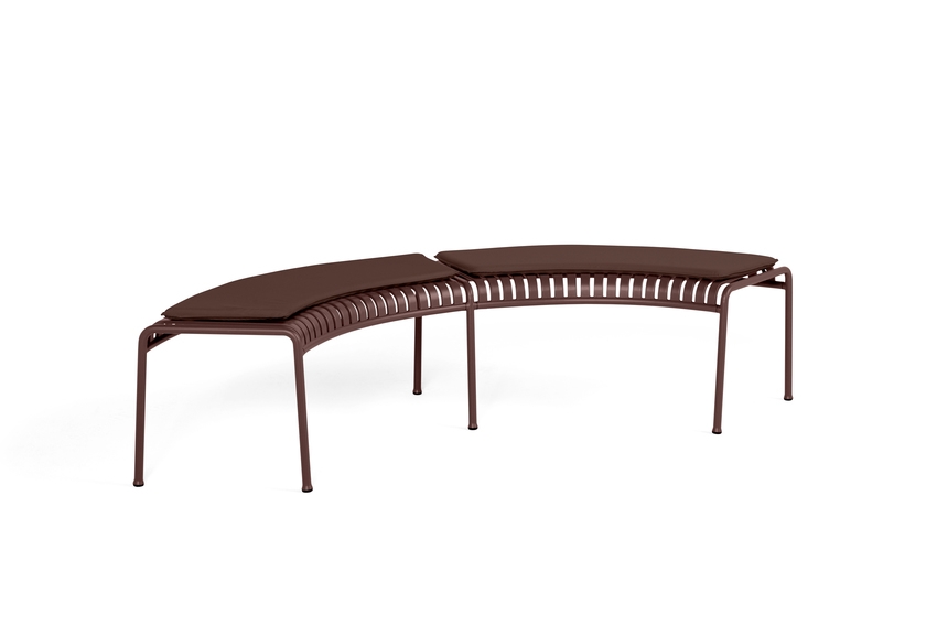 Palissade Park Bench Cushion sky iron red Set of 2_Palissade Park Bench sky iron red Set of 2 Palissade collection designed by Ronan and Erwan Bouroullec for HAY, HAY Palissade Outdoor, HAY Palissade Lounge Chair
