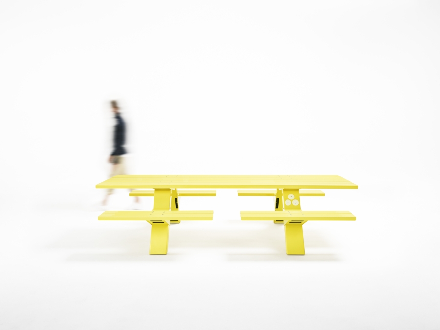 Mass Picnic Table Mass Table and seat by Derlot, Derlot picnic table Mass