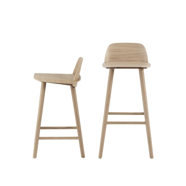 Nerd-bar-stool-family-oak Nerd Barstool by Muuto, Muuto timber stool, Muuto Scandinavian design