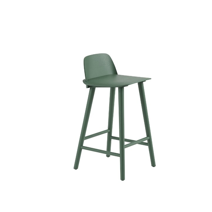 Nerd-bar-stool-h65cm-green Nerd Barstool by Muuto, Muuto timber stool, Muuto Scandinavian design