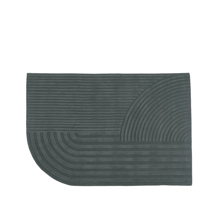 Relevo-rug-170x240-dark-green-top-view Relevo Rug by Muuto, Muuto Rug, Muuto Scandinavian design