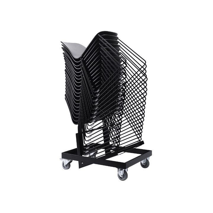 Visu Chair on Sled base stacked on a trolley Visu Chair by Muuto, Muuto Visu Chair, Muuto Scandinavian Design