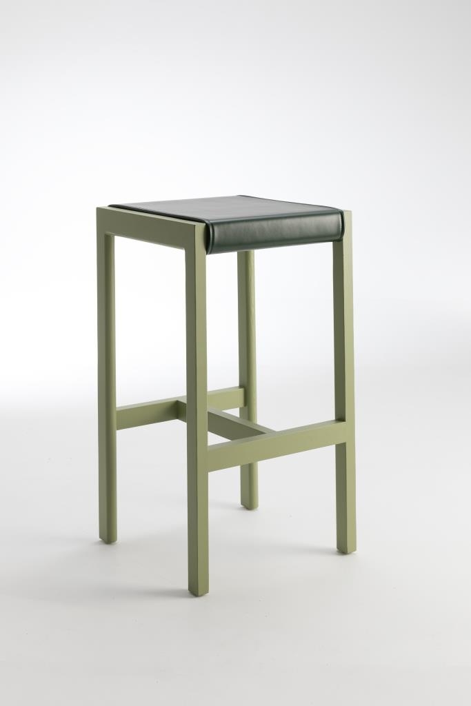 Gunzel High Stool with Green Coconut paint finish
