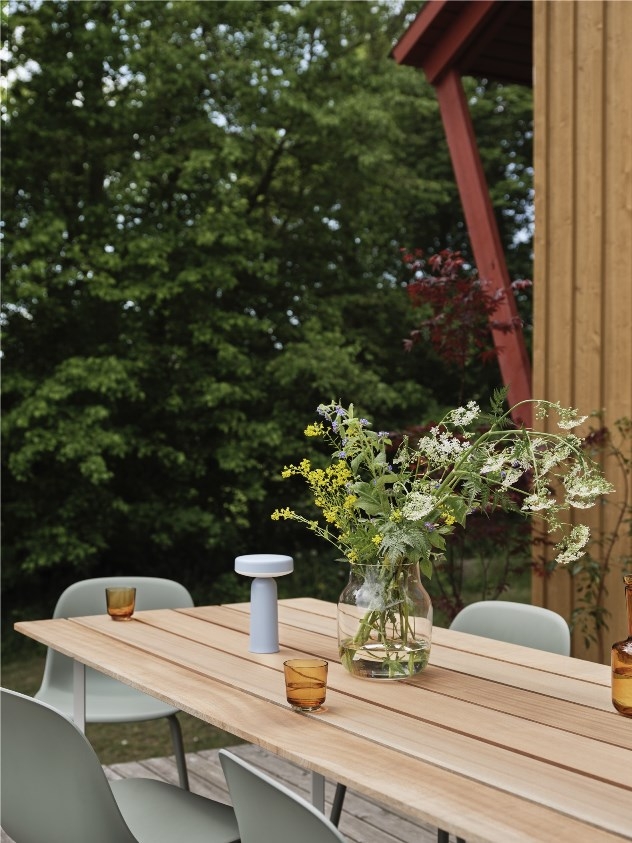 70-70-outdoor-table-sapele-mahogany-grey-ease-light-blue-silent-20-raise-fiber-outdoor-dusty-green 70/70 Outdoor Table by Muuto, Muuto Outdoor Dining Table