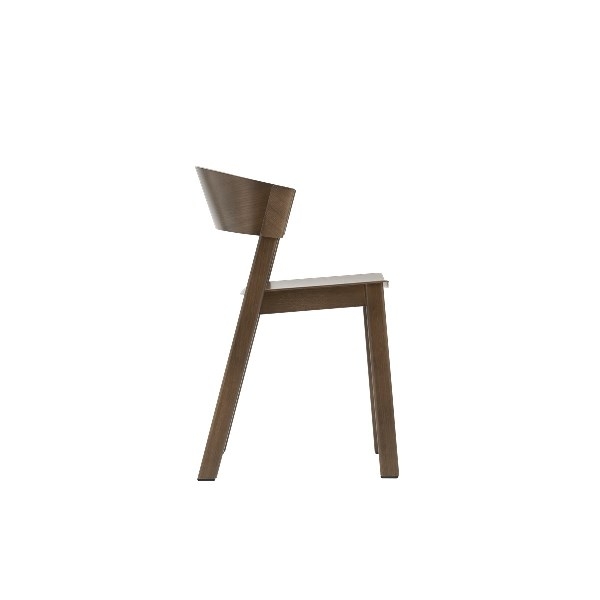 Cover-side-chair-stained-dark-brown-angle-Muuto Cover Chair by Muuto, Cover Lounge Chair by Muuto, Muuto stackable chairs