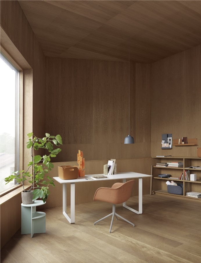 fiber-arm-chair-swivel-remix-2-452-7070-table-halves-side-table-grain-folded-restore-platform-tray-muuto 70/70 Table by Muuto, Muuto Dining Table