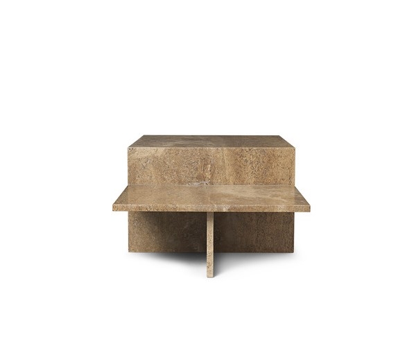 Distinct Coffee Table_Dark Brown Distinct Coffee Table by FermLIVING, Ferm LIVING Travetine Table