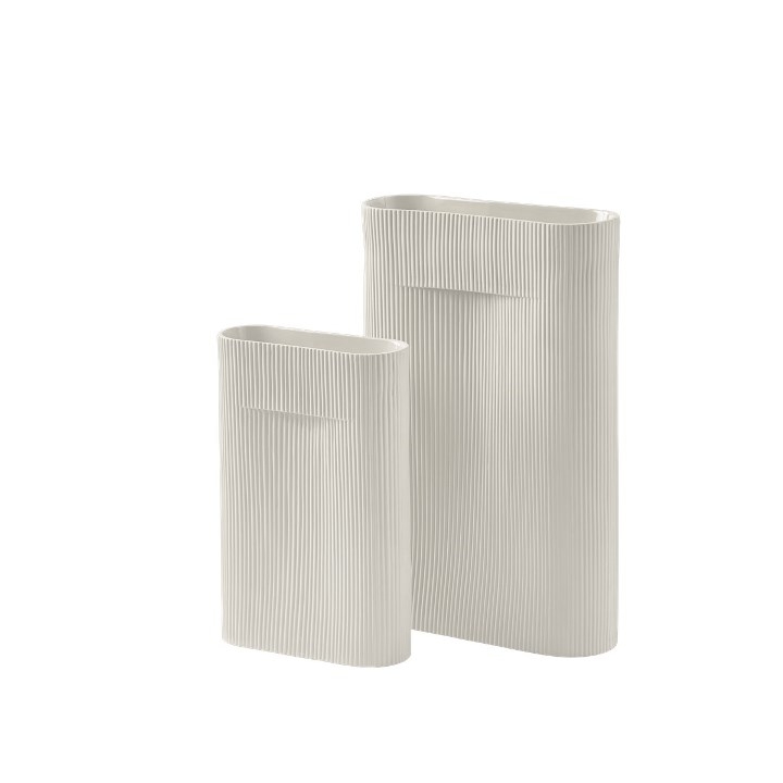 Ridge-vase-off-white-group Ridge Vase by Muuto, Muuto Vase, Muuto Accessories