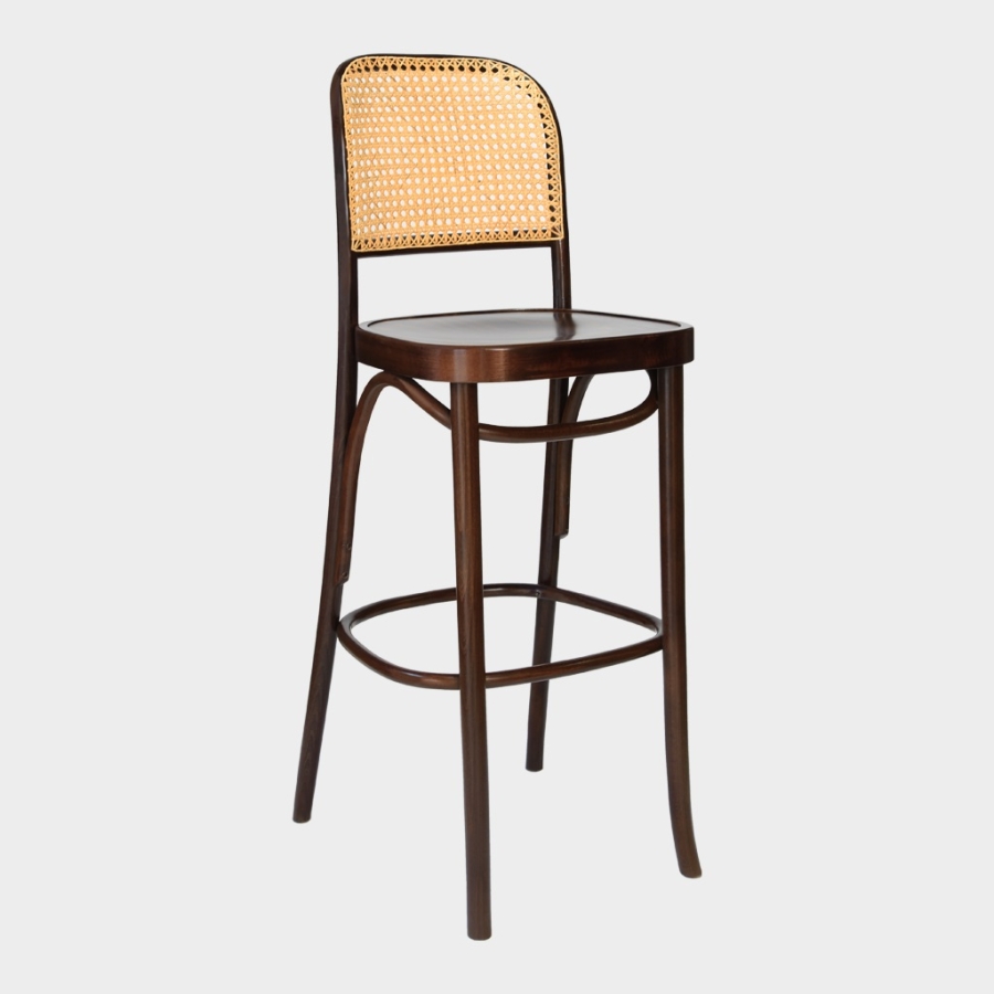 Thonet No.811 Hoffman Barstool in Dark Oak