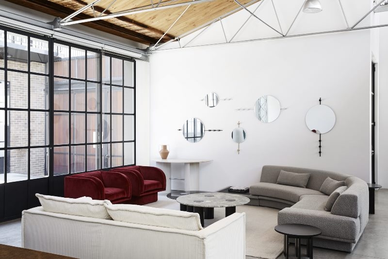 Agent-86-curved-sofa_harvey-armchairs_ivy-coffee-tables_roy-sofa_stamp-console_como-mirrors Agent 86 by Grazia&Co, Australian design and manufacture furniture