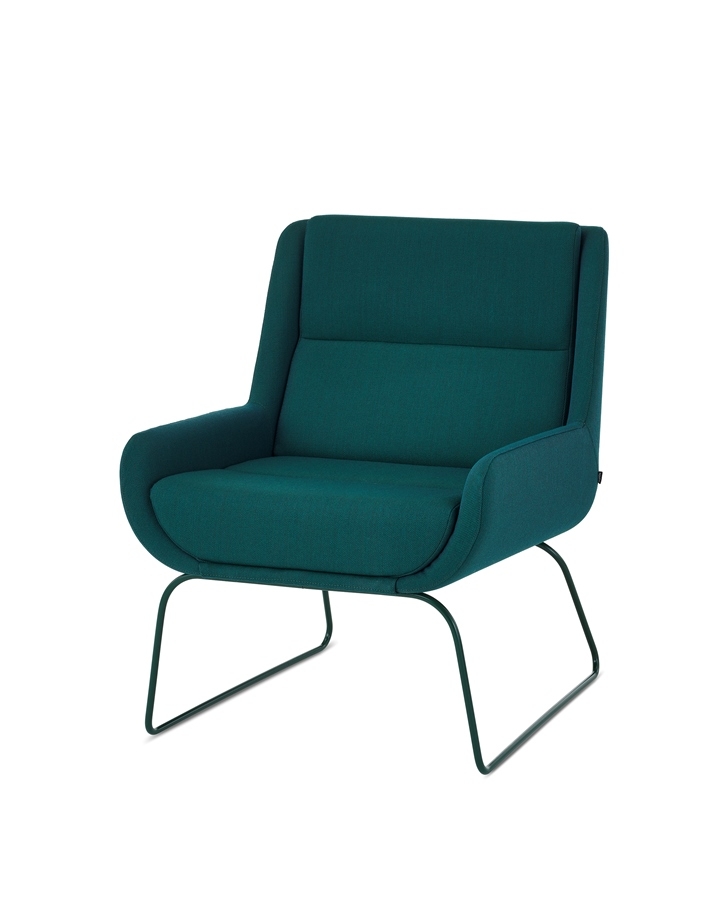 Hush HULOBSL_Kvadrat Steelcut Trio 3 976_RAL6005 Hush Chair by NaughtOne, NaughtOne commercial furniture