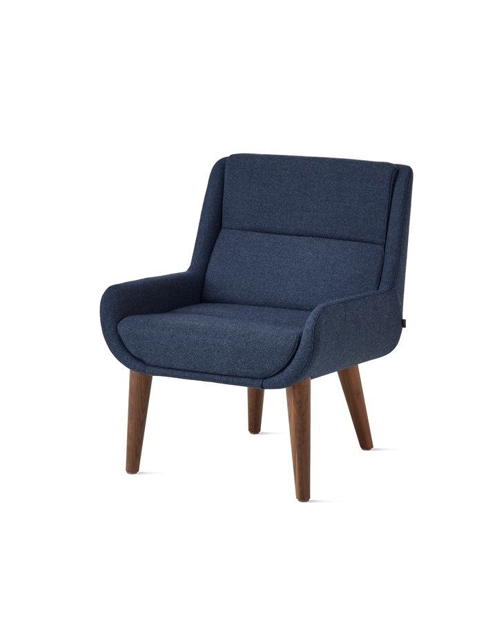 Hush Low Chair HULOBWD_Maharam Firma Sealift_Walnut Hush Chair by NaughtOne, NaughtOne commercial furniture