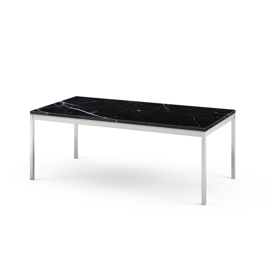 Florence Knoll_Low Coffee Table_1140x570_Rectangular_Chrome_Nero Marquina marble Florence Knoll Low Table Knoll, Knoll furniture
