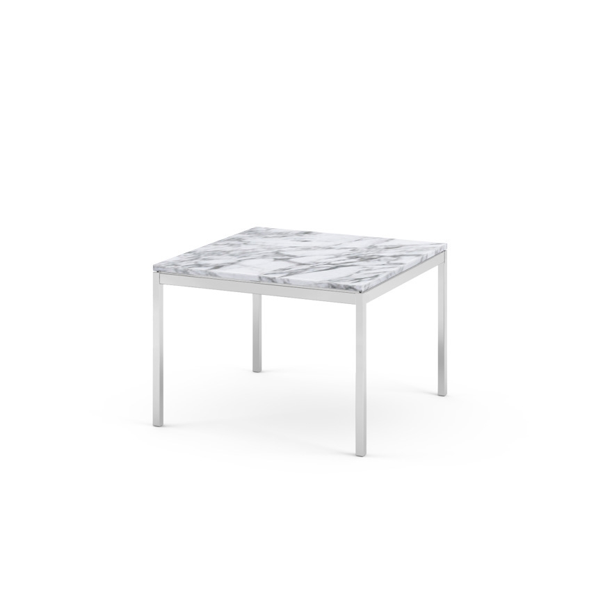 Florence Knoll_Low Coffee Table_600x600_Square_Chrome_Arabescato marble Florence Knoll Low Table Knoll, Knoll furniture