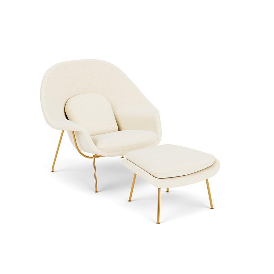 Womb Chair with Ottoman by Knoll, Knoll Furniture 
