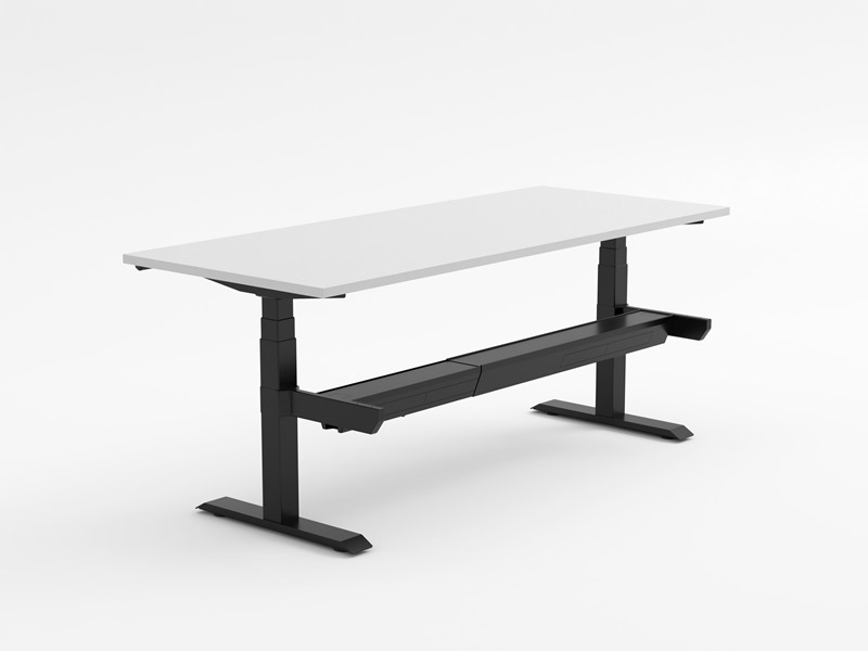 ENV2-CT - 720 mm high - 1800x800 mm top - Black - Back ENV2 Electric Adjustable Desk by Elevar