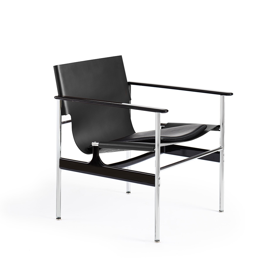 Pollock_Armchair_Black Pollock Armchair designed by Charles Pollock, Knoll furniture