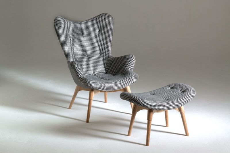 Featherston Contour Armchair r160_with ottoman Featherston Contour Armchair r160