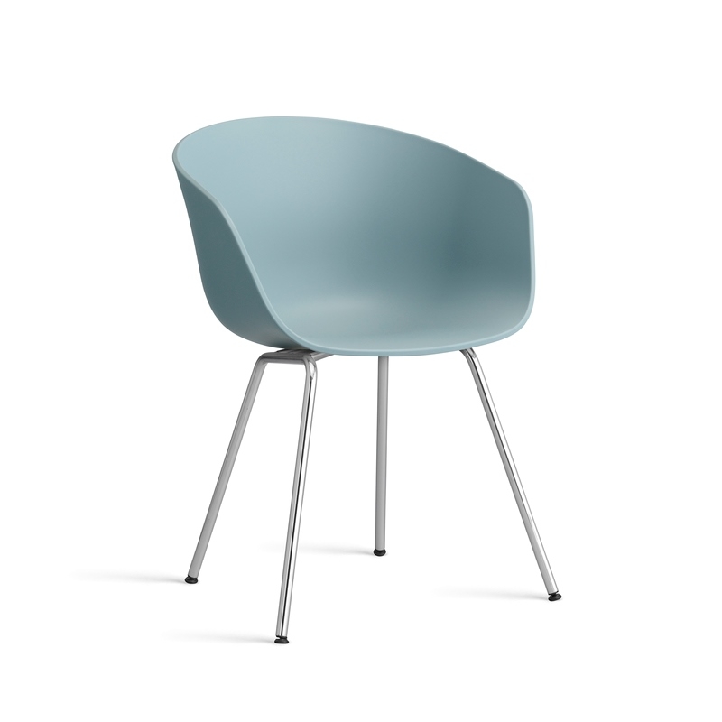 AAC 26 dusty blue 2.0 shell_chromed steel base About A Chair collection by HAY designed by Hee Welling