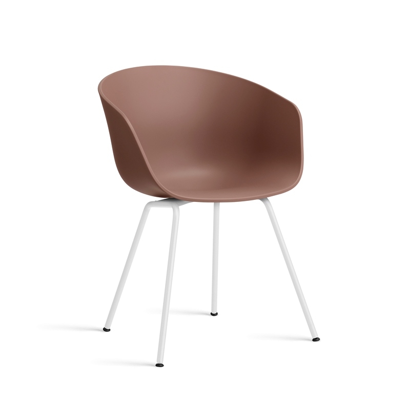 AAC 26 soft brick 2.0 shell_white powder coated steel base About A Chair collection by HAY designed by Hee Welling