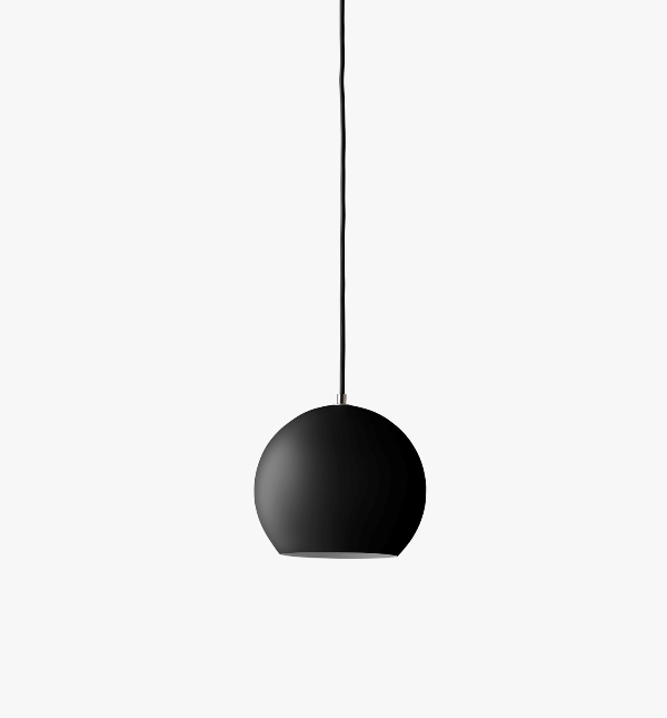 TOPAN VP6 MATT BLACK Topan Pendant Lamp designed by Verner Panton, &Tradition Topan Pendant Light
