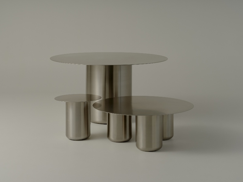 SequenceSS_family Sequence Table in Stainless Steel finish by Cocoflip