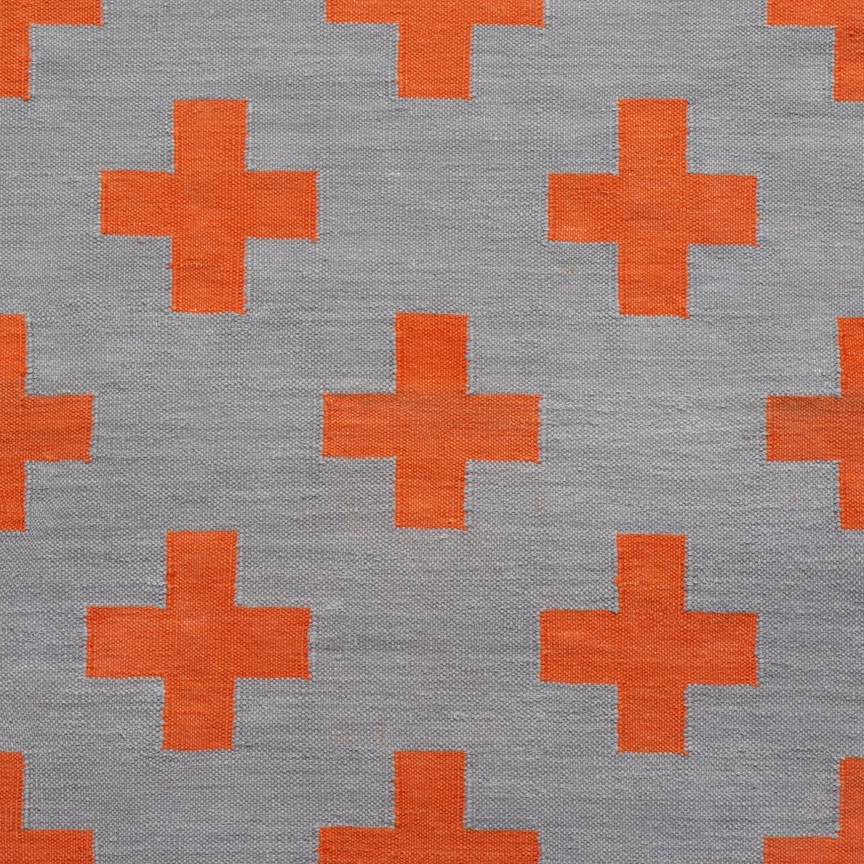 Maharam_Millerstripe_Madder and Navy_insitu Maharam Rug, Plus by Alexander Girard