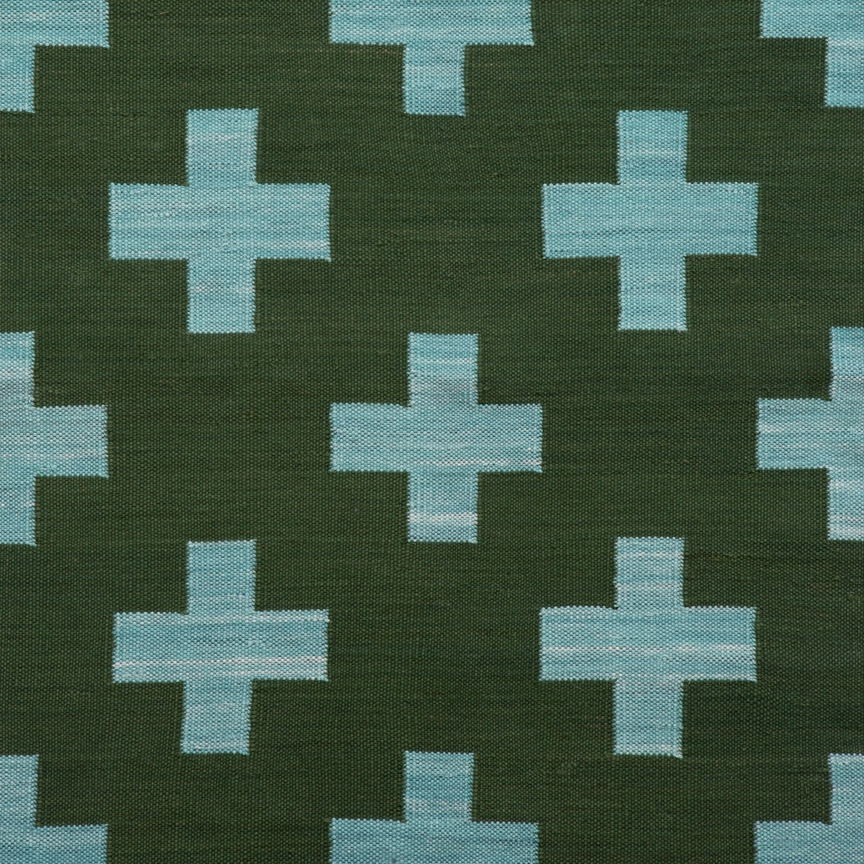 Maharam_Plus_Olive and Aqua_details Maharam Rug, Plus by Alexander Girard