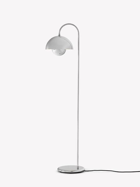 Flowerpot Floot Lamp VP12_Chrome-Plated_Side_light Flowerpot designed by Verner Panton, &Tradition Flowerpot pendant light