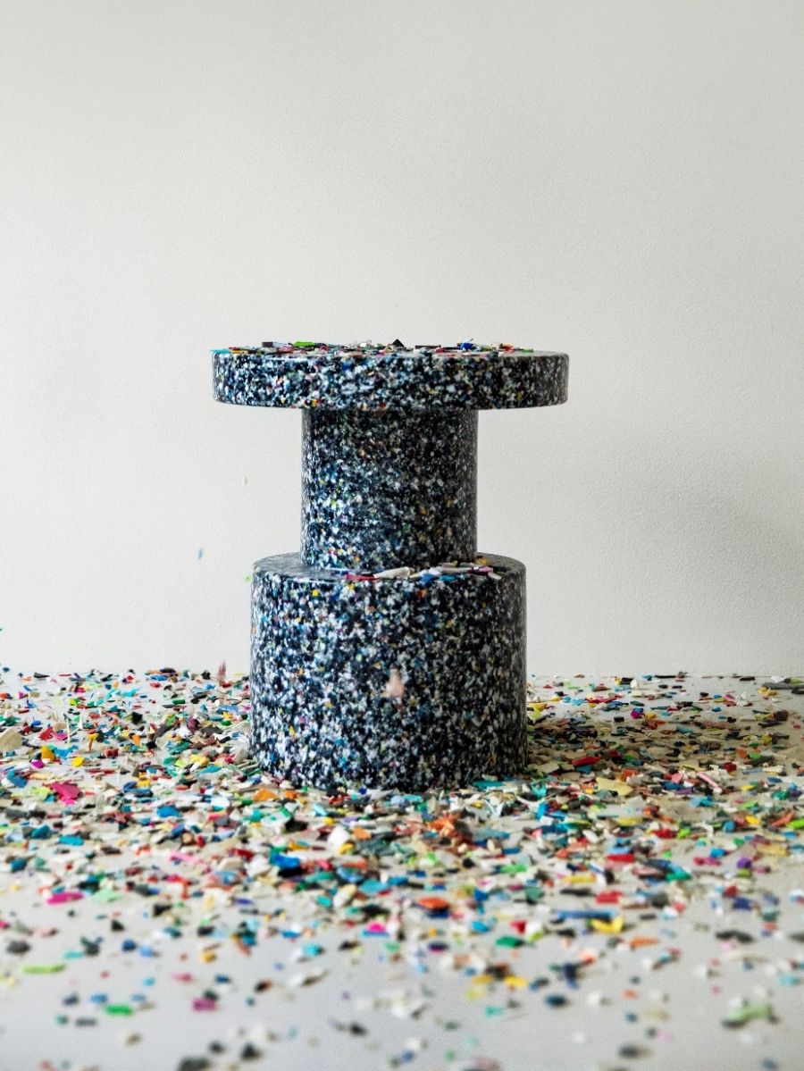 Bit Stool - made of recycled household and industrial plastic Bit Stool by Norman Copenhagen available at designcraft in Canberra