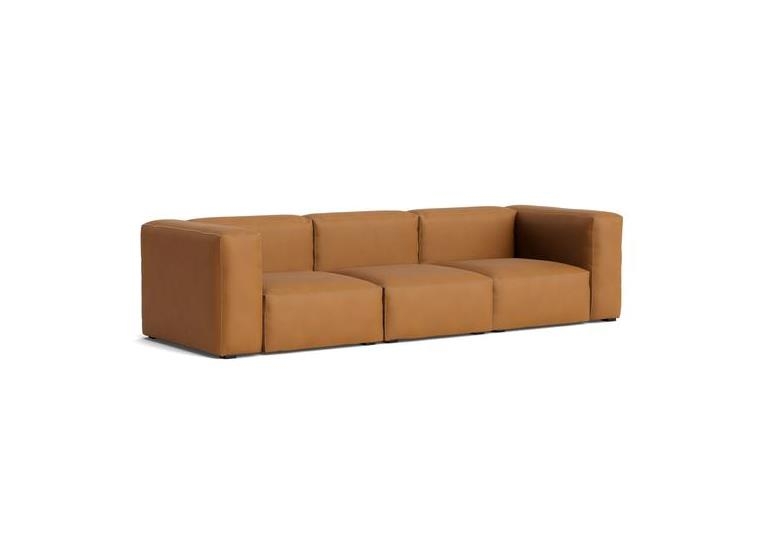 Mags Soft 3 Seater comb 1 Sense cognac_beige stitching Mags Soft Sofa by HAY
