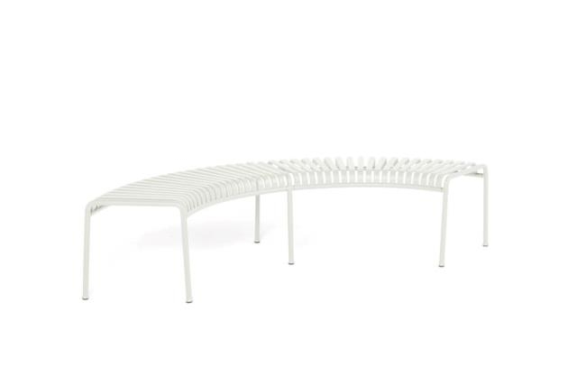 Palissade Park Bench cream white_Set of 2 Palissade collection designed by Ronan and Erwan Bouroullec for HAY, HAY outdoor furniture
