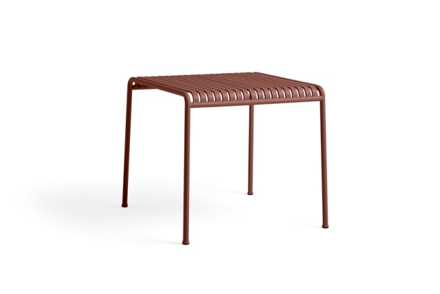 Palissade Table L82,5xW90xH75 iron red Palissade collection designed by Ronan & Erwan Bouroullec for HAY, HAY outdoor furniture