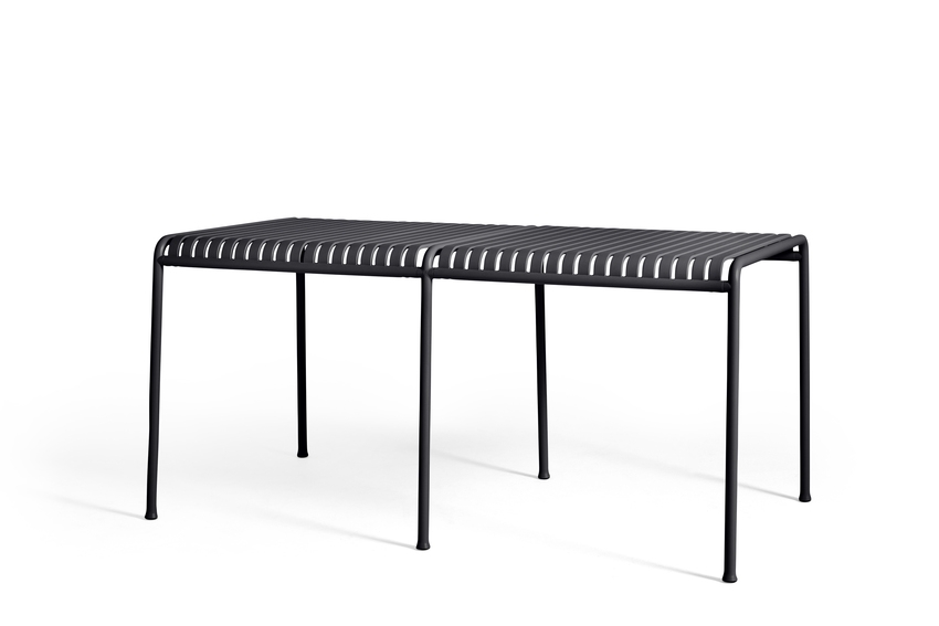Palissade Table with Middle Leg 825 Black Palissade collection designed by Ronan & Erwan Bouroullec for HAY, HAY outdoor furniture