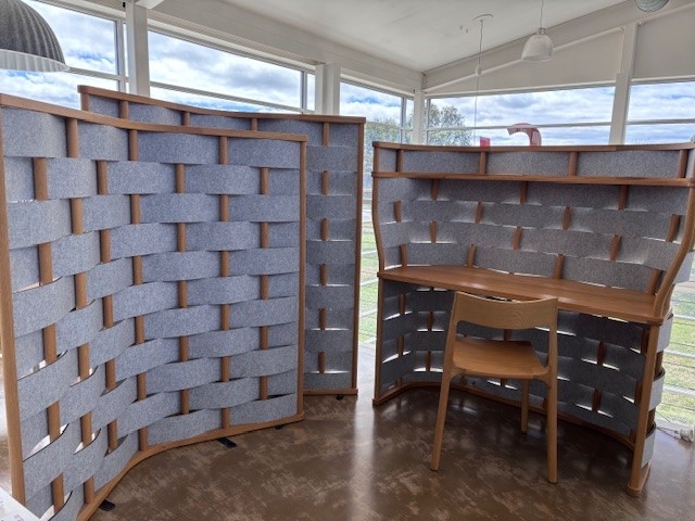 Bower Screen & Bower Workpod Bower Screen designed by Adam Goodrum for NAU