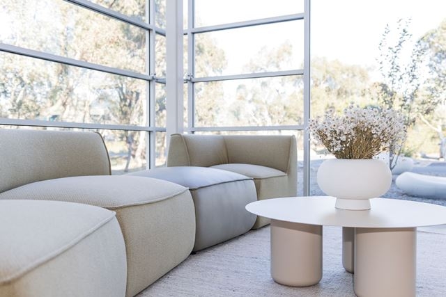 Sofala Sofa at designcraft showroom Sofala Modular Sofa designed by Adam Goodrum for NAU, NAU Australian furniture