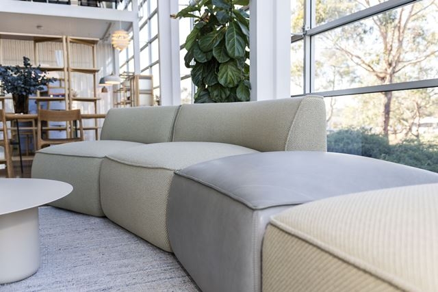 Sofala Sofa at designcraft showroom Sofala Modular Sofa designed by Adam Goodrum for NAU, NAU Australian furniture