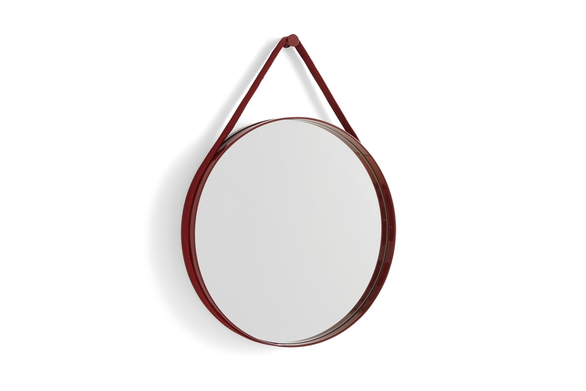 Strap Mirror No. 2 dia50 red Strap Mirror by HAY, HAY Homeware