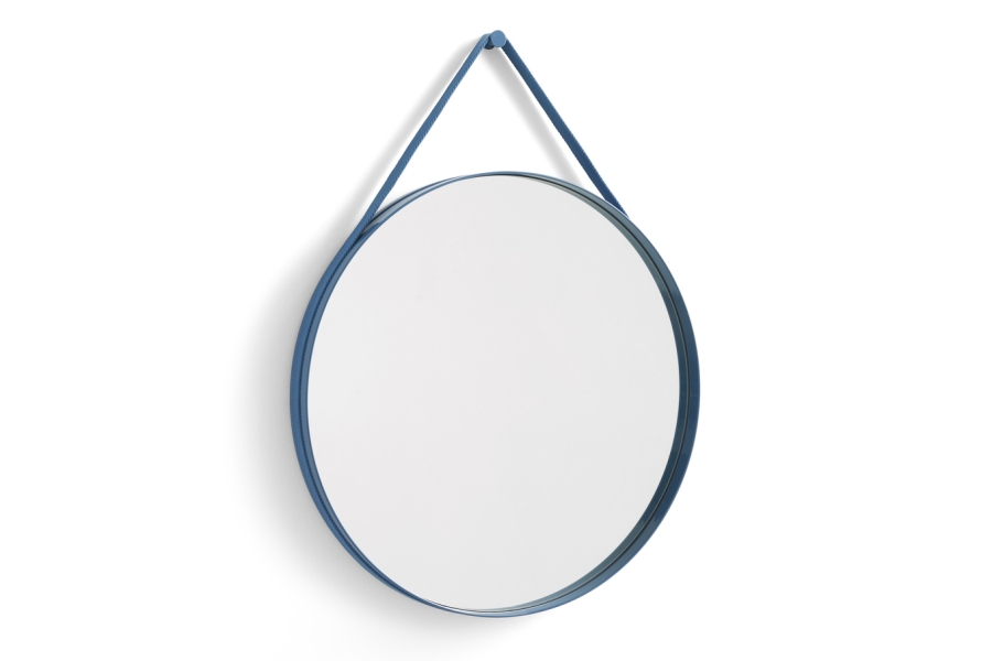 Strap Mirror No. 2 dia70 blue Strap Mirror by HAY, HAY Homeware