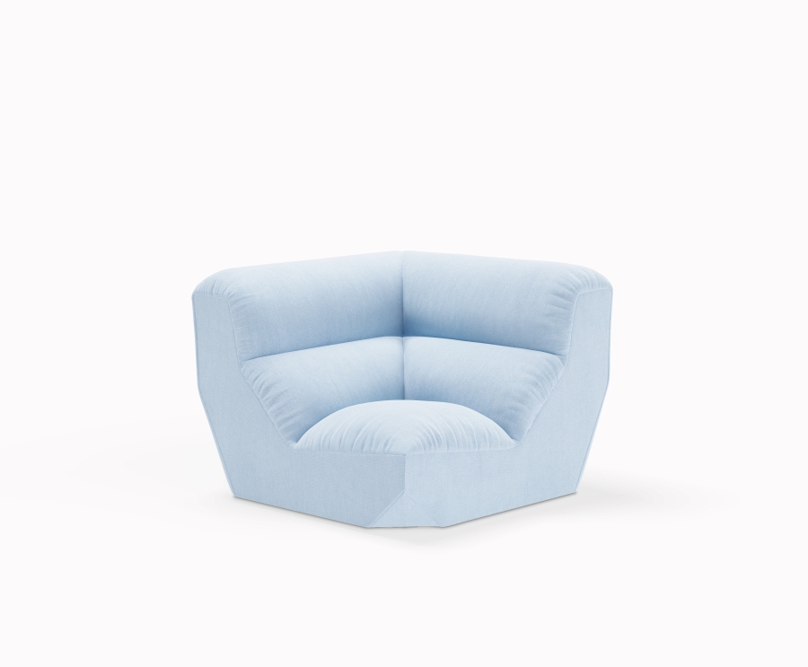 Hi Lo AV55 Corner Module Gentle 0733 Hi Lo Modular Sofa designed by Anderssen & Voll for &Tradition, &Tradition Hi Lo Sofa