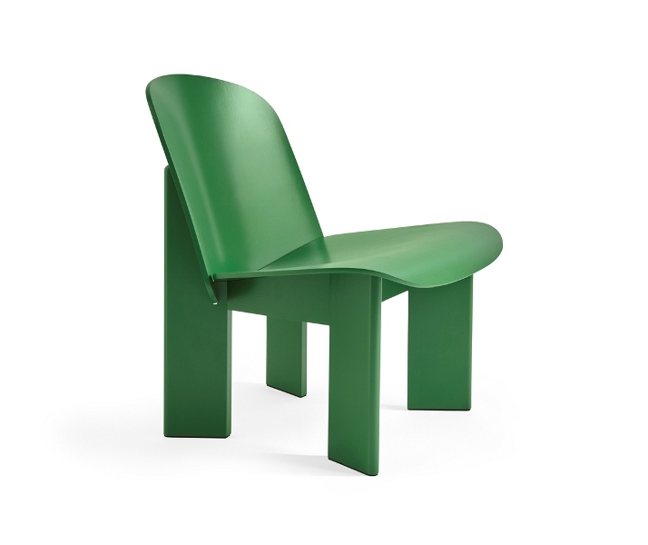 Chisel Lounge Chair Lush green wb lacquered beech Chisel Lounge Chair designed by Andreas Bergsake for HAY, HAY Chisel Lounge Chair