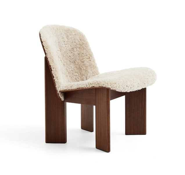 Chisel Lounge Chair_front uph Mohawi 21_wb lacquered walnut Chisel Lounge Chair designed by Andreas Bergsake for HAY, HAY Chisel Lounge Chair
