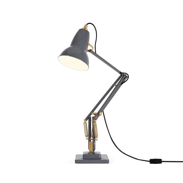 Original 1227 Brass Desk Lamp in Elephant Grey Original 1227 Brass Desk Lamp Anglepoise