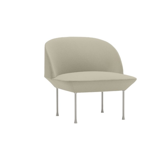 Oslo Lounge - 1 seater in vidar-146 with grey legs Oslo Sofa Collection by Muuto, Muuto Sofa, Muuto Lounge Chairs