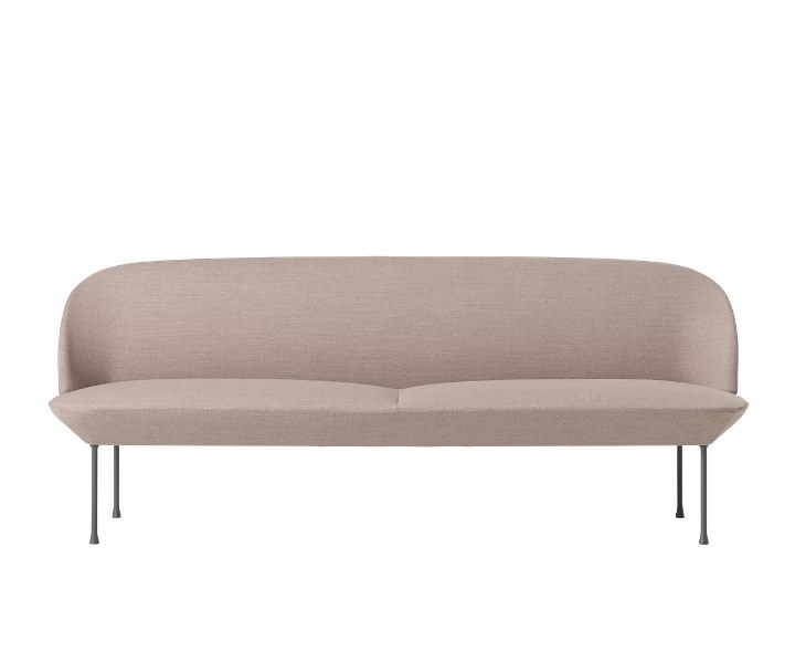 Oslo Lounge - 3 seater in fiord_551with grey legs Oslo Sofa Collection by Muuto, Muuto Sofa, Muuto Lounge Chairs