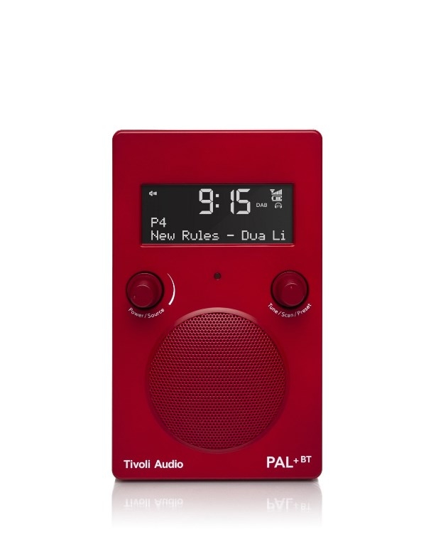 Pal+ BT in Red Tivoli Audio Sound System, Tivoli Audio with Bluetooth, Wi-fi, streaming sound system