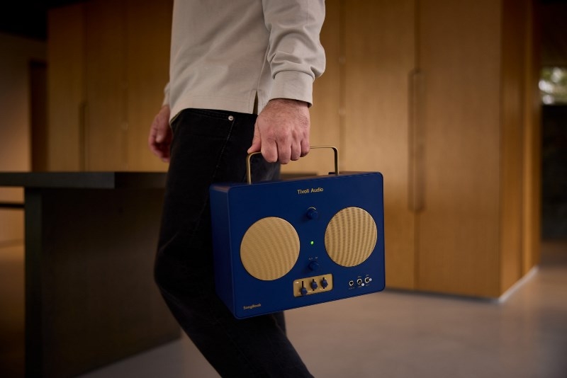 Songbook in Blue Gold Tivoli Audio Sound System, Tivoli Audio with Bluetooth, Wi-fi, streaming sound system