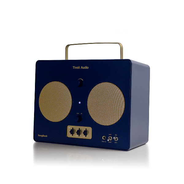 Songbook in Blue Gold Tivoli Audio Sound System, Tivoli Audio with Bluetooth, Wi-fi, streaming sound system
