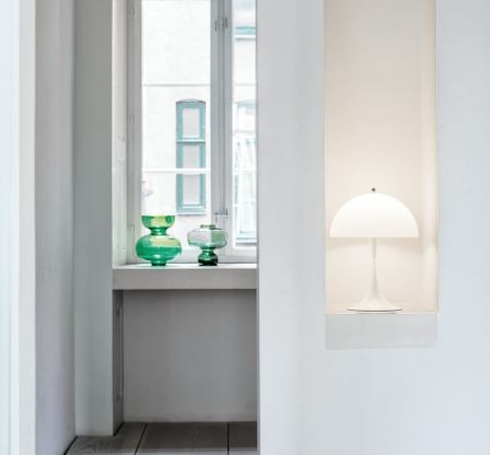 Panthella Table Mini lamp by Louis Poulsen, Panthella lamp designed by  Verner Panton for Louis Poulsen